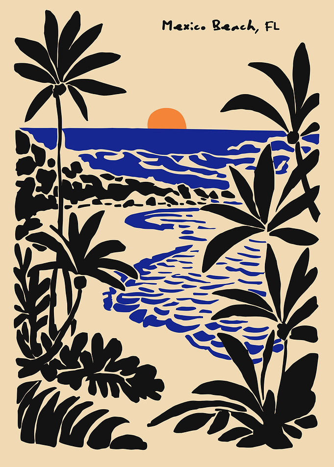 Mexico Beach, Florida, beach scene