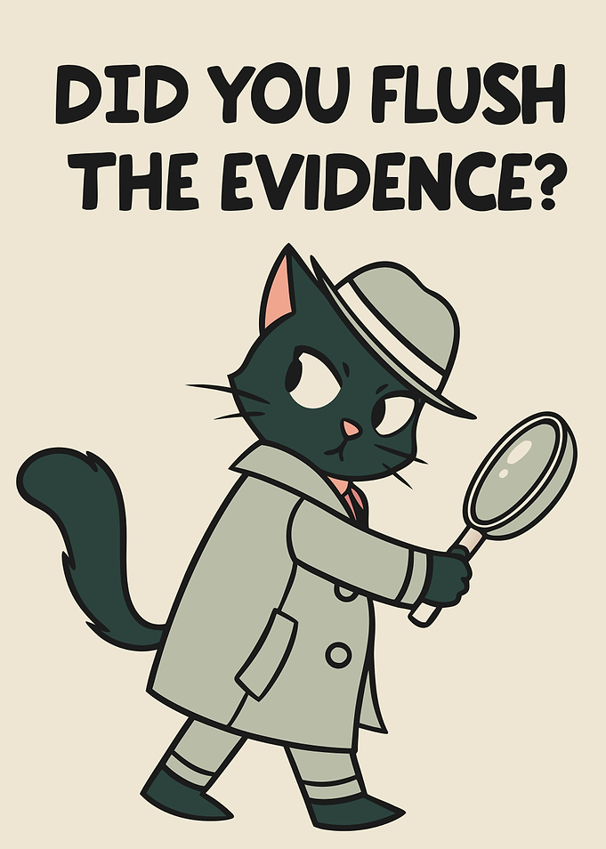 Detective Cat: Flush the Evidence?