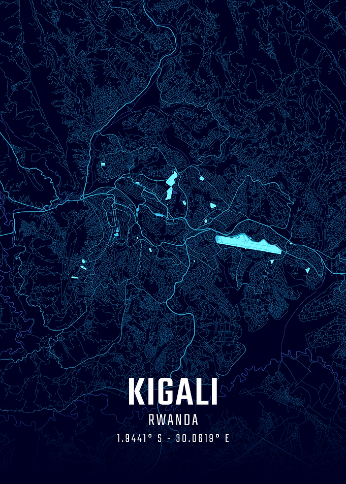 Kigali Midnight City Map