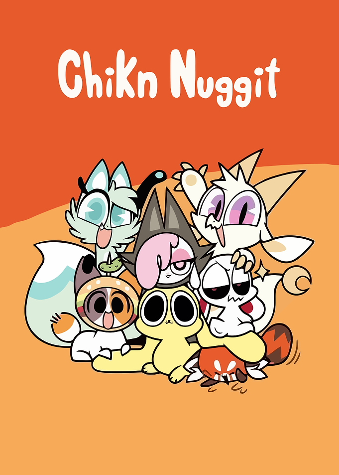 Chikn Nuggit Cartoon Characters Group