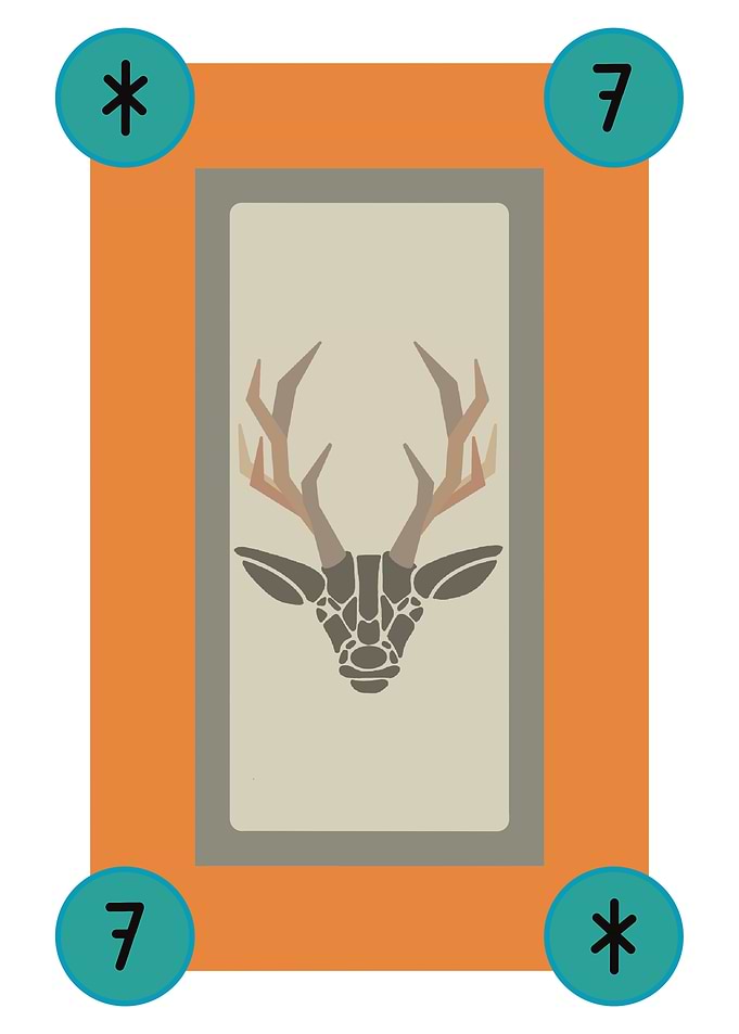 Geometric Deer Head Illustration