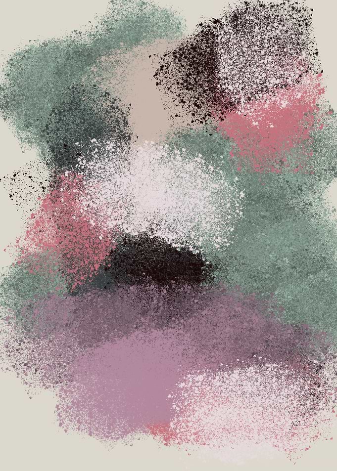 Abstract Color Splashes on Beige Background