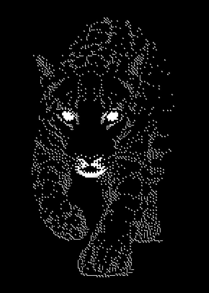 Pixelated Panther on Black Background