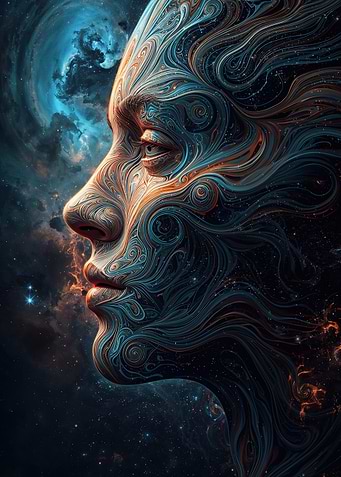 Cosmic Face Profile
