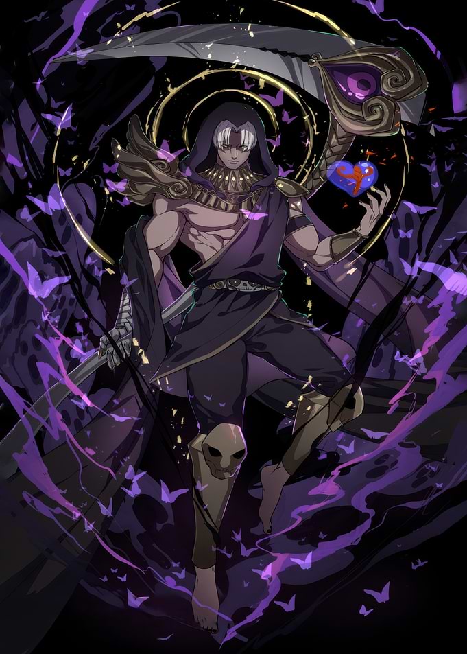 Grim Reaper with Heart and Scythe