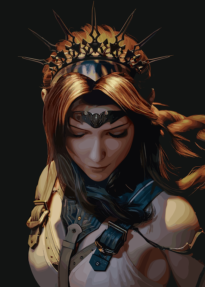 Warrior Woman with Crown
