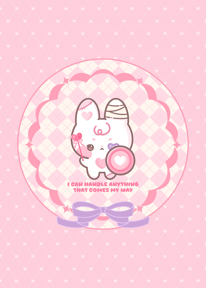 Cute Bunny with Bandages Illustration
