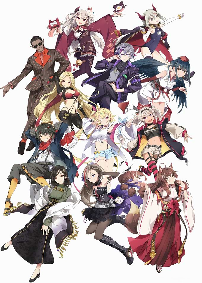 Anime-Style Group Portrait of Diverse Characters
