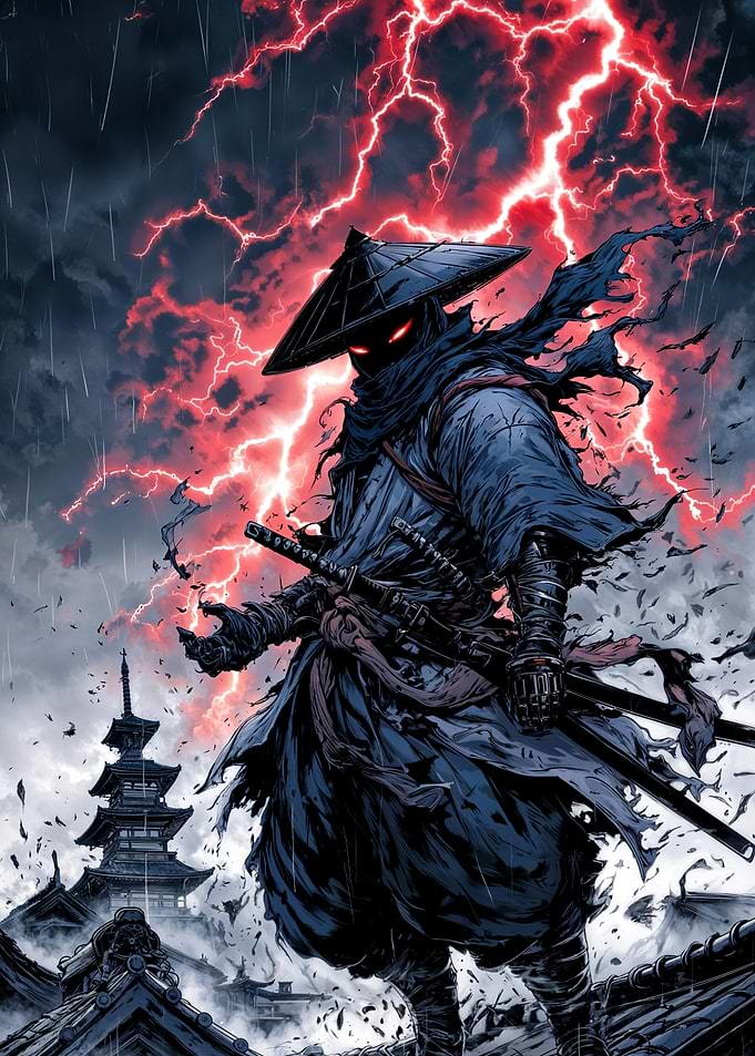 Ninja Warrior in Stormy Weather
