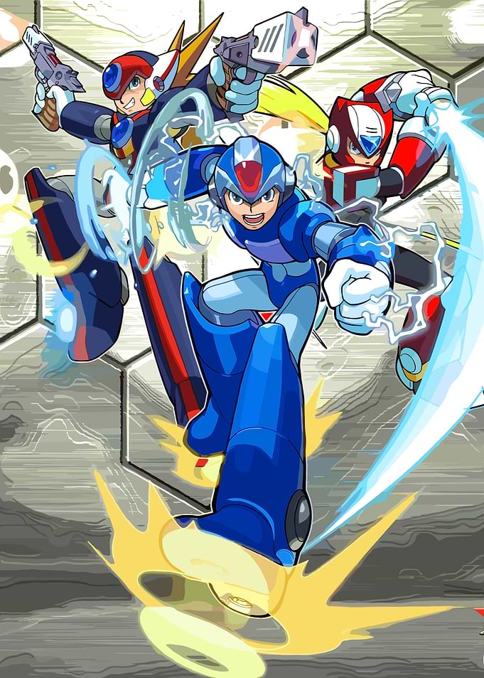 Mega Man X Team Illustration