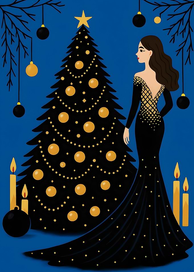 Gothic Christmas Tree Decoration
