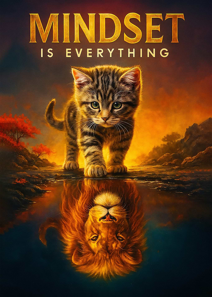 Mindset is Everything: Kitten and Lion