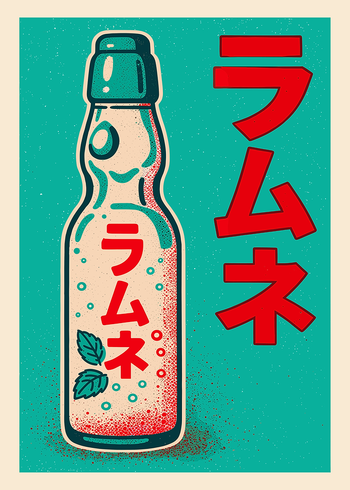 Ramune Soda Pop Art Poster