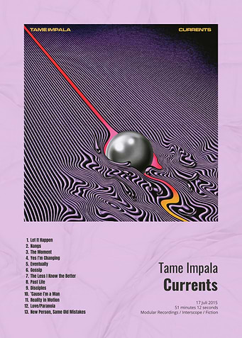 Tame Impala Currents Album Cover