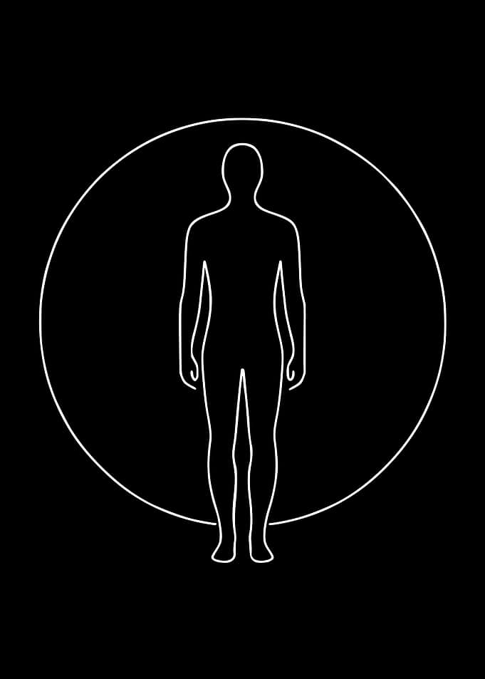 Centered — Minimal Line Art Human Balance