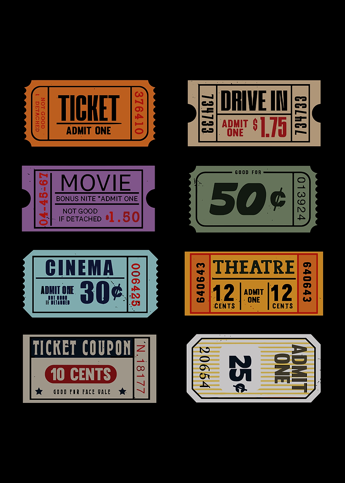 Vintage Movie and Theatre Tickets