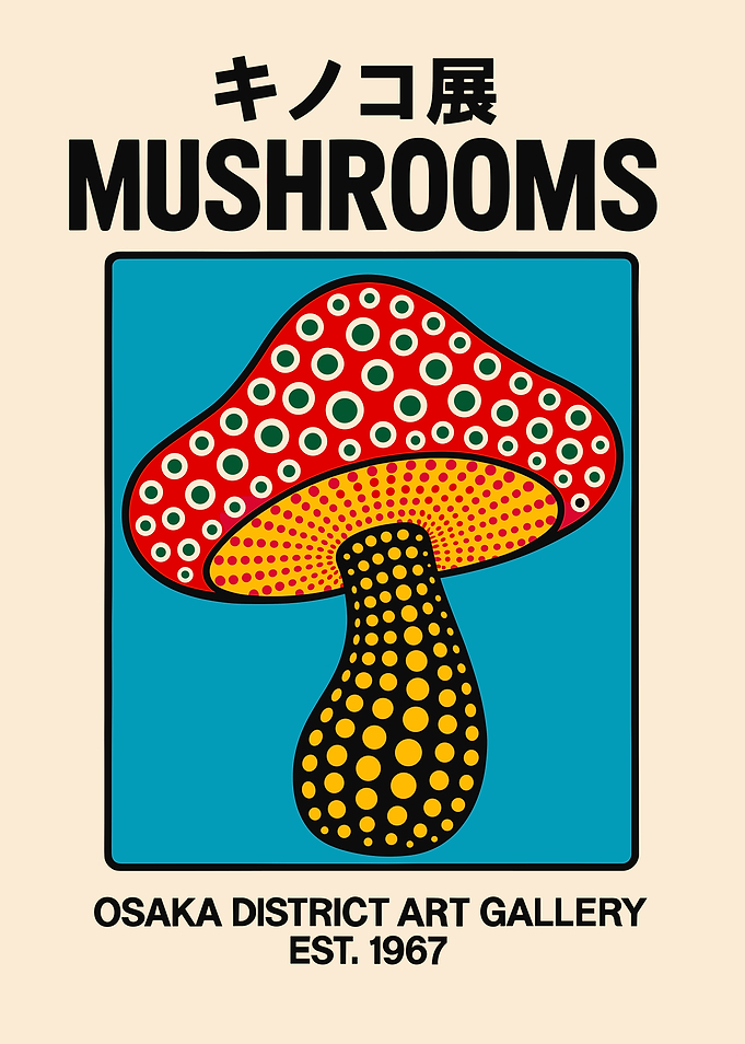 Mushroom Art Exhibition Poster