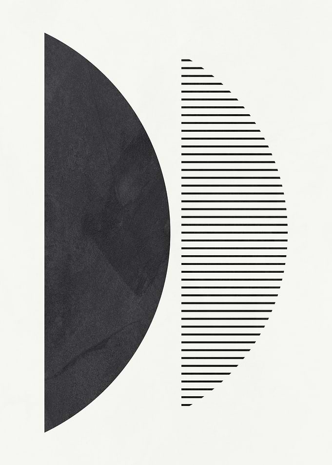 Minimalist Geometric Art: Circles and Lines
