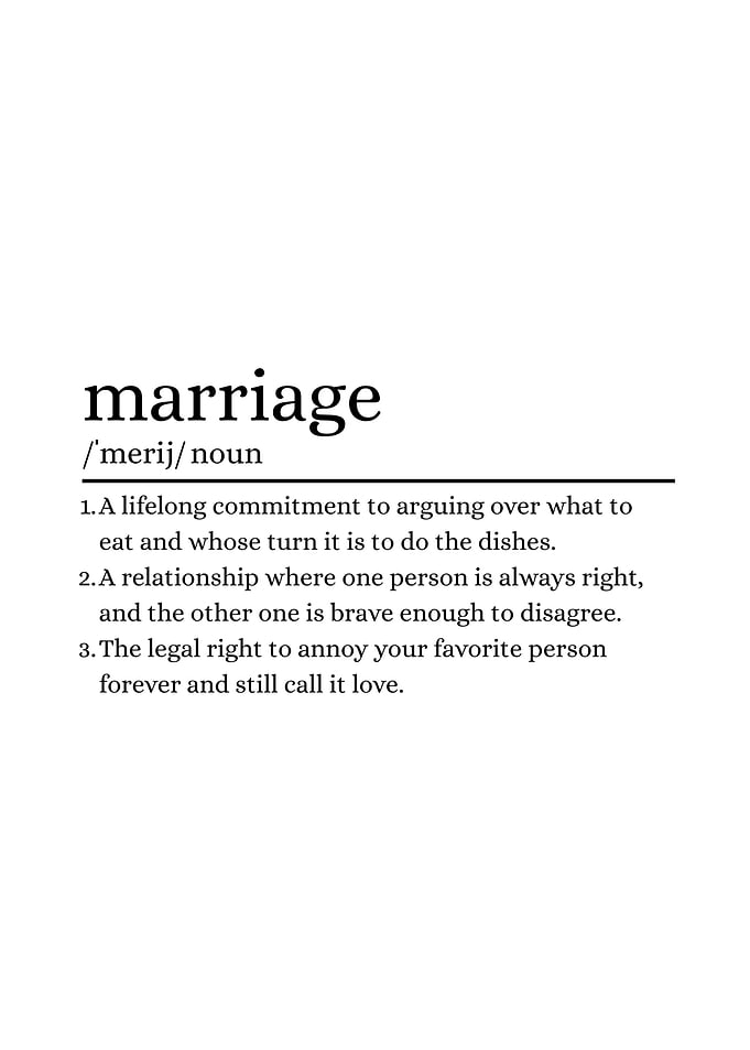 Marriage Definition Text Art