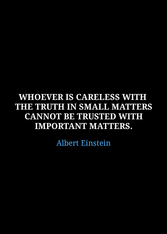 Einstein quote about truth and trust