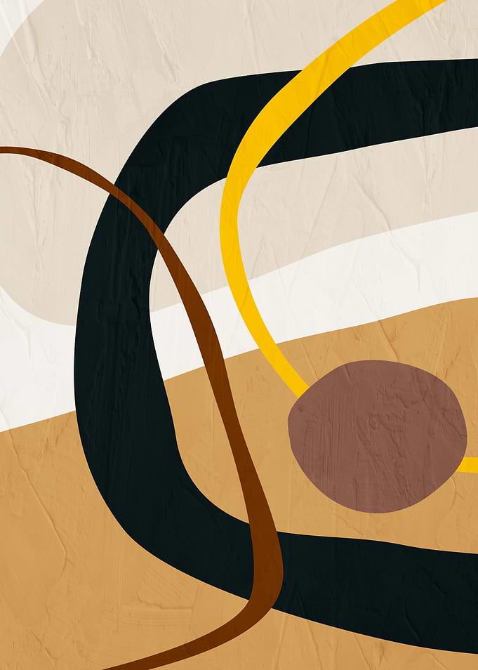Abstract Curves and Shapes Art