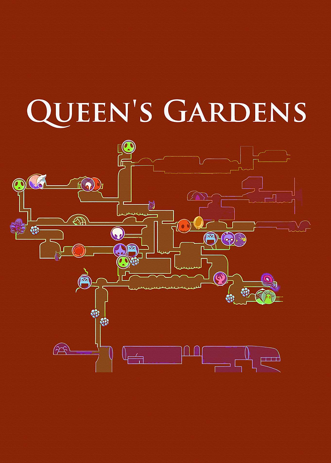 Queen's Gardens Map - Hollow Knight