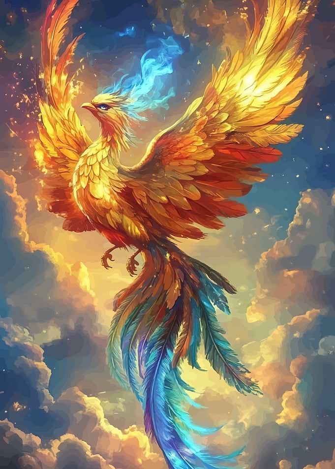 Majestic Phoenix Rising Sky