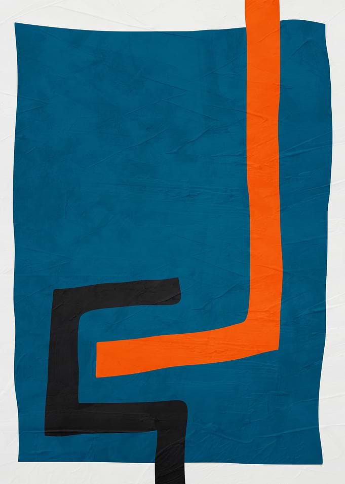 Abstract Geometric Art with Bold Colors