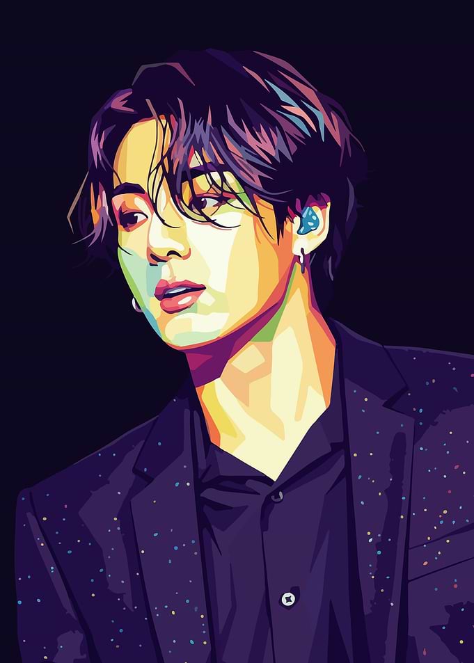 Jungkook Portrait in Pop Art Style