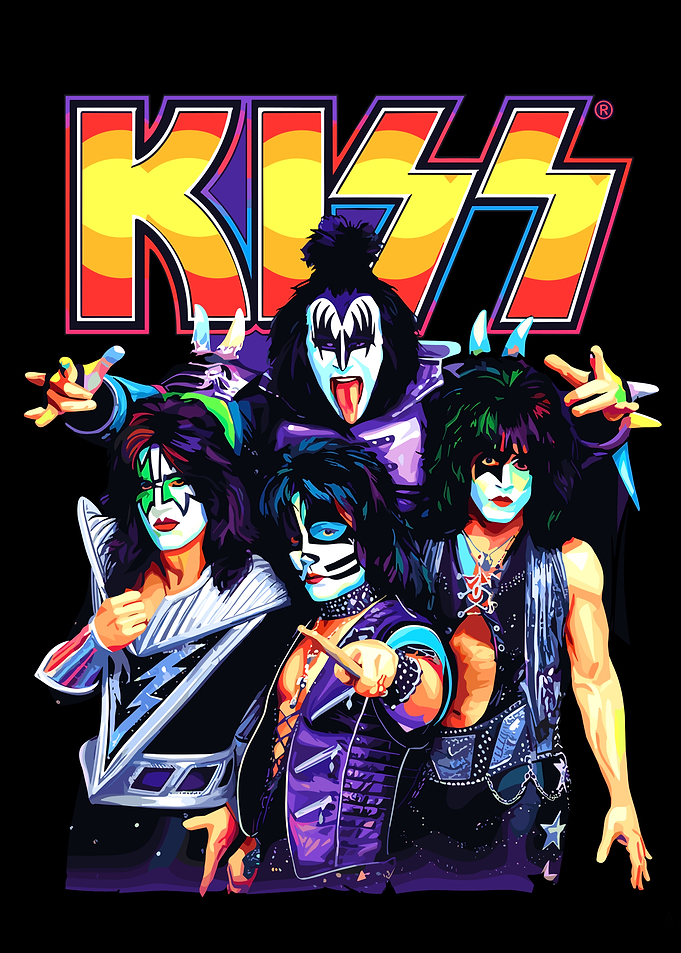 KISS Band Colorful Pop Art Portrait