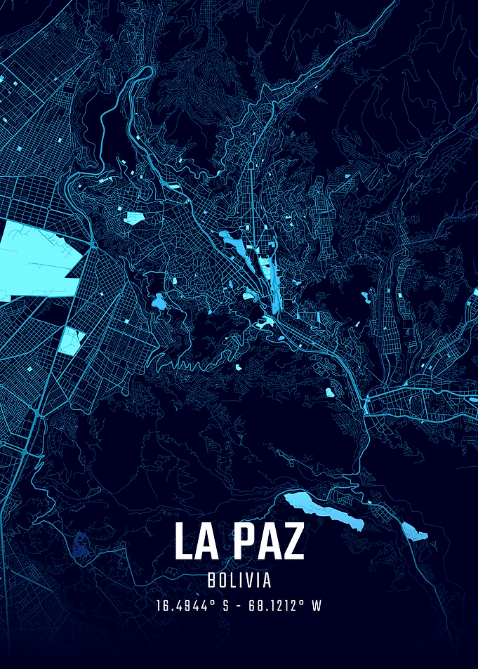 La Paz Midnight City Map