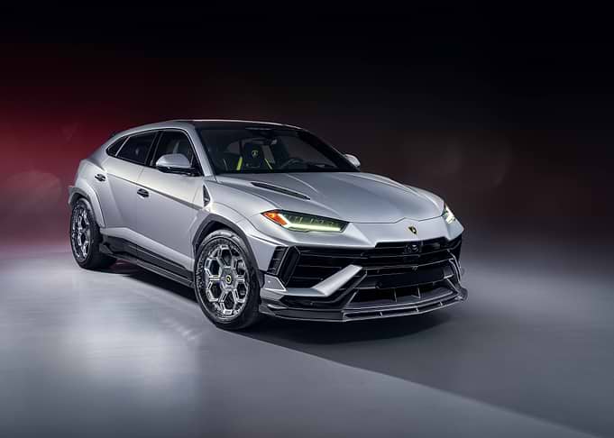 Silver Lamborghini Urus SUV
