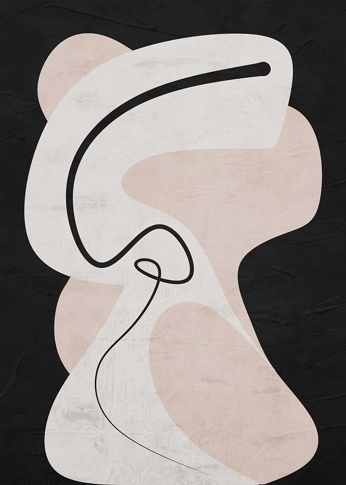 Abstract Shapes on Black Background