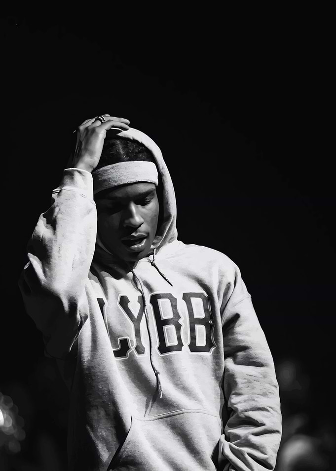 A$AP Rocky in Black and White