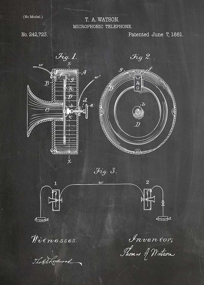 T.A. Watson Microphonic Telephone Patent