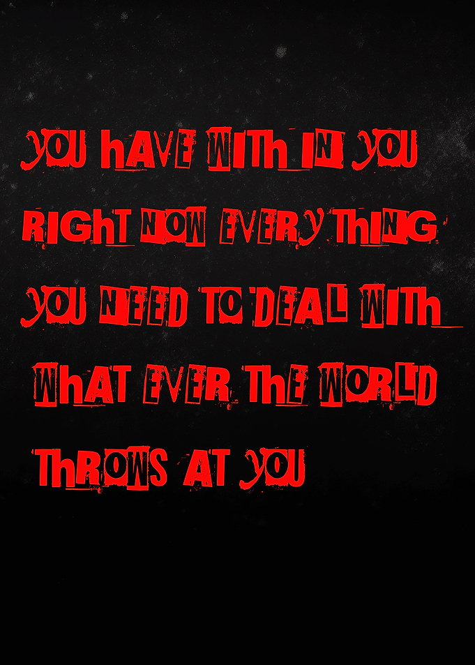 Inspirational Quote on Black Background