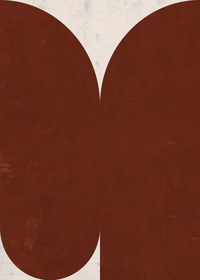 Abstract Brown Circles on White Background