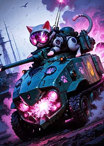 Cat Commander in Tank