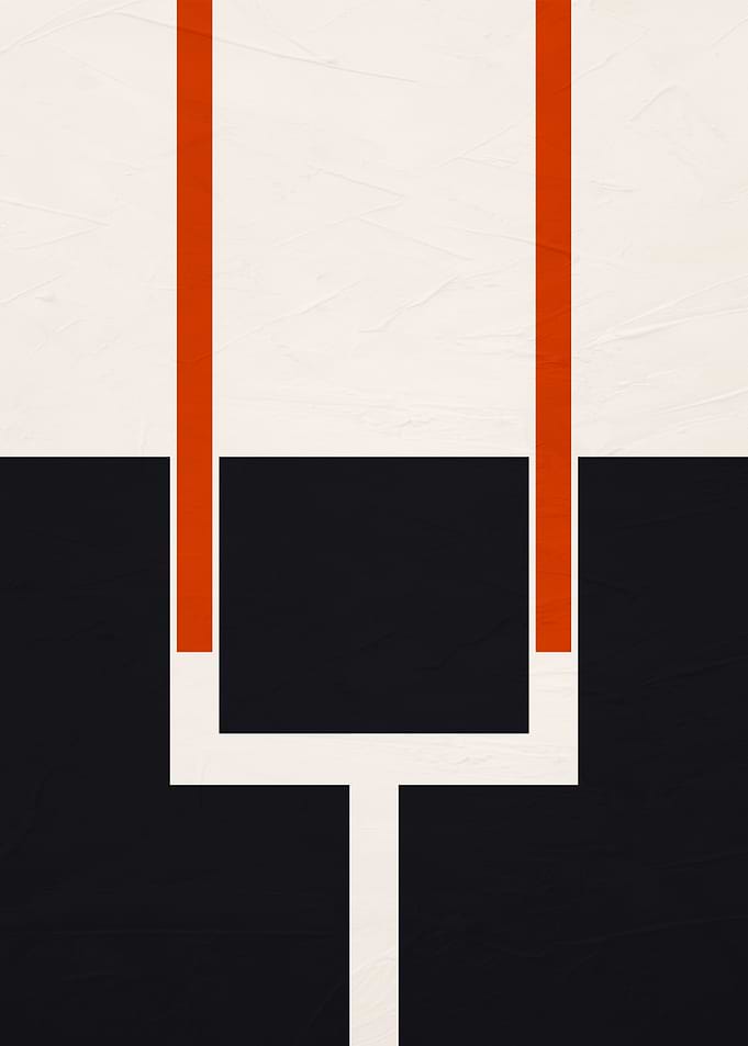 Minimalist Football Goalpost Art