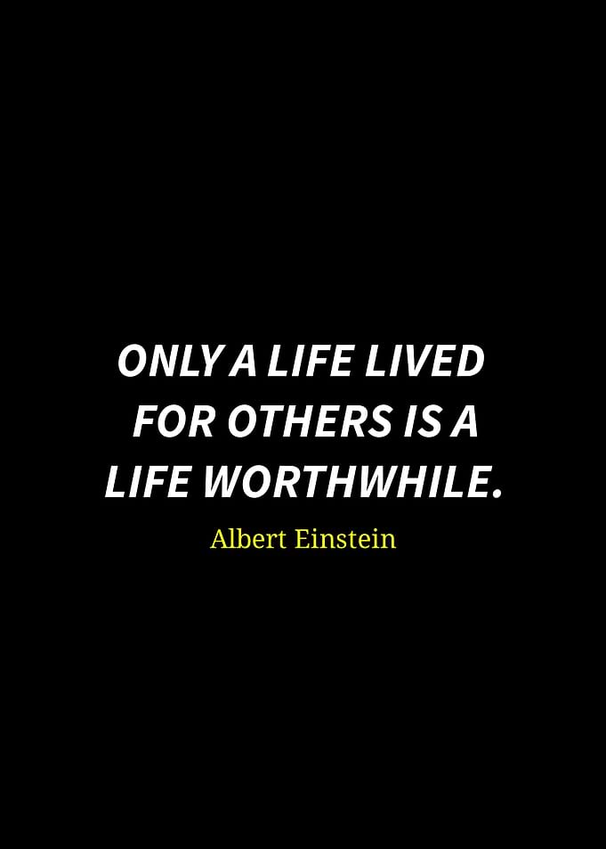 Albert Einstein quote on life