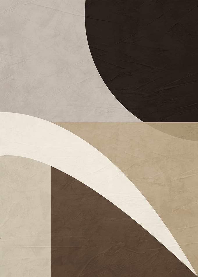 Abstract Geometric Art in Neutral Tones