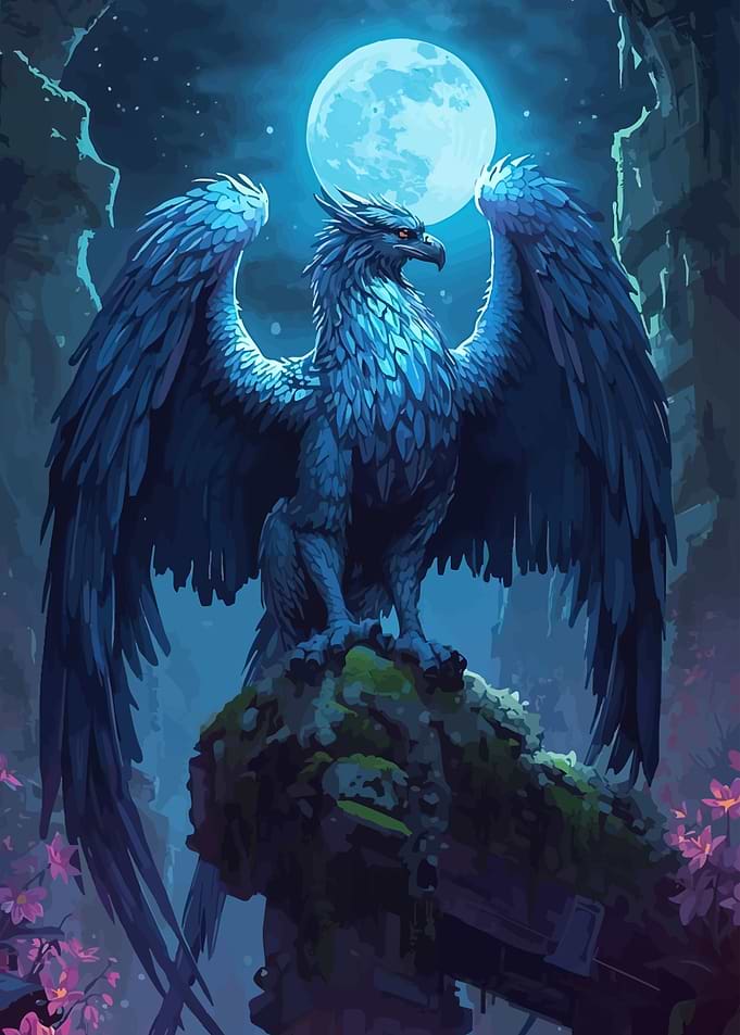 Blue Griffin Moonlight