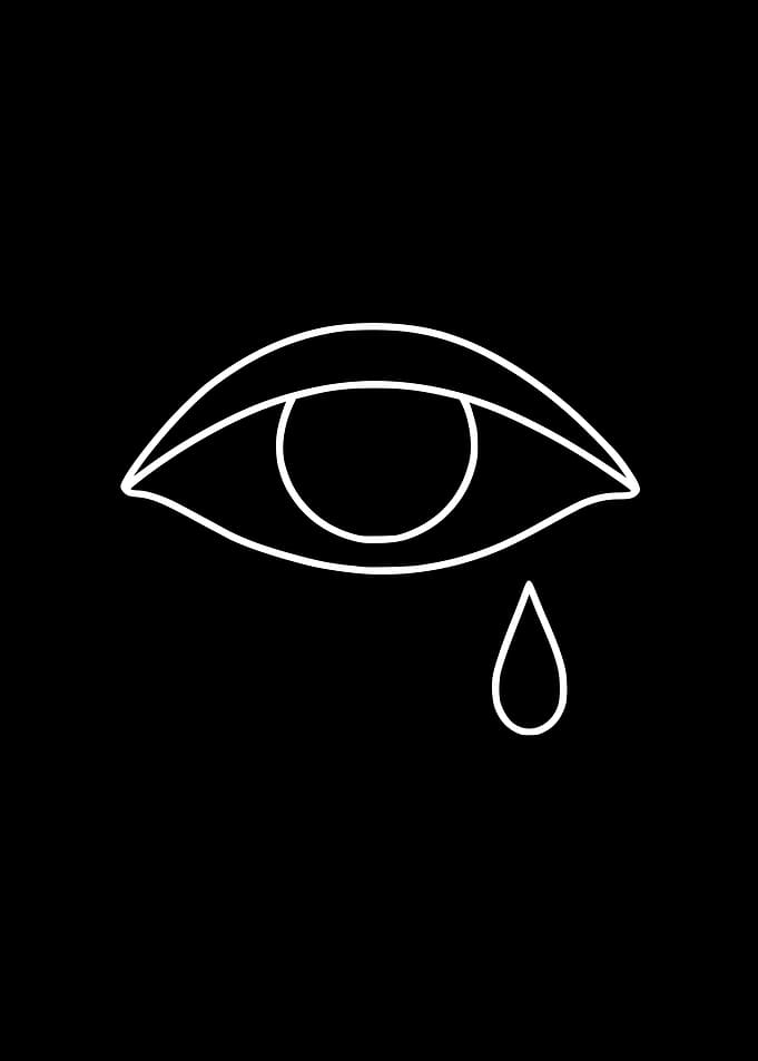 Tear — Minimal Line Art Eye