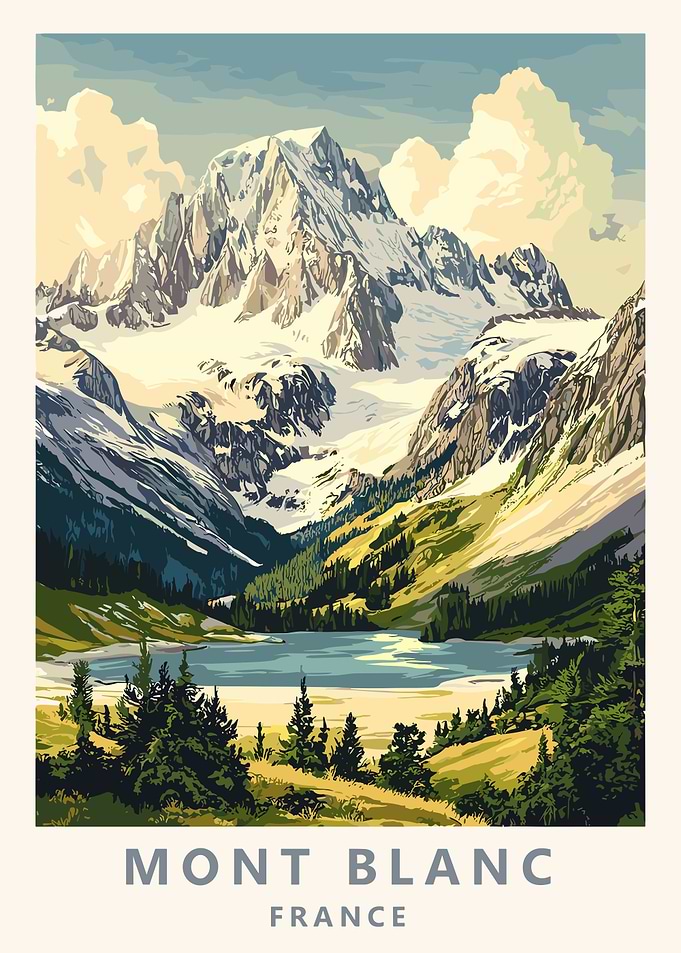 Mont Blanc, France Landscape