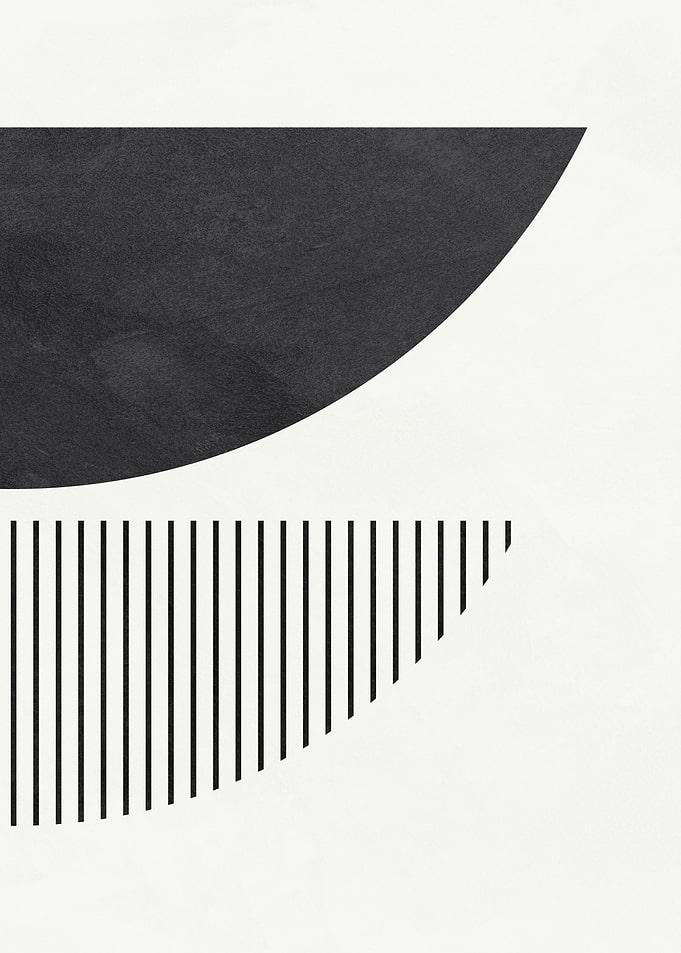 Minimalist Black and White Geometric Art