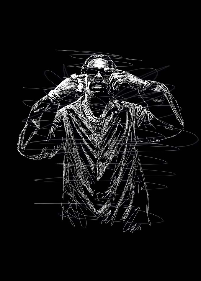 Rapper Line Art