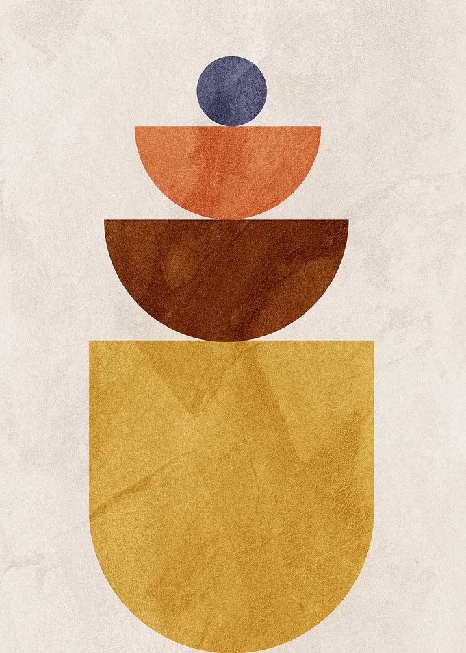 Abstract Geometric Shapes Art Print