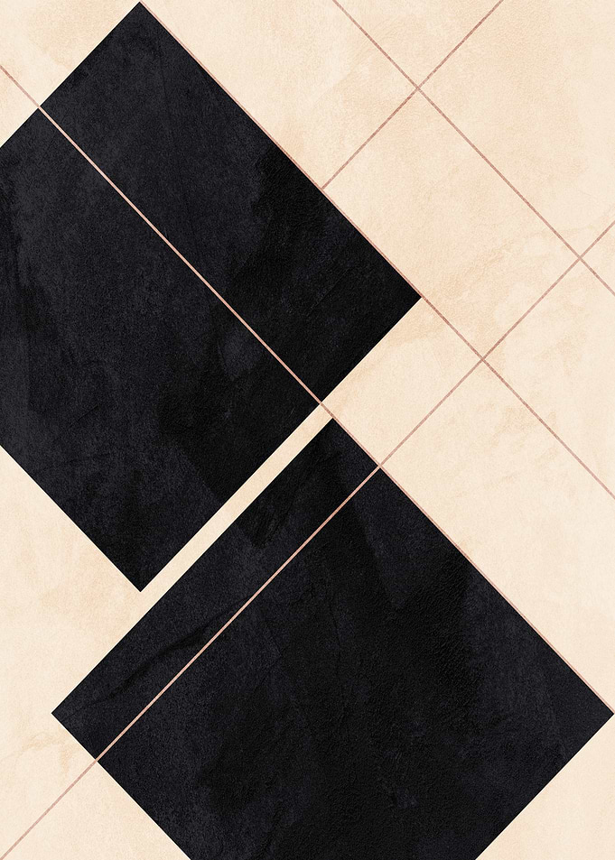 Abstract Black and Beige Diamond Pattern