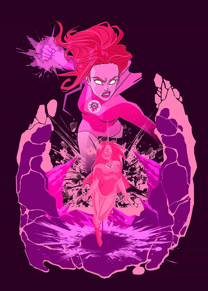 atom eve Comic Art
