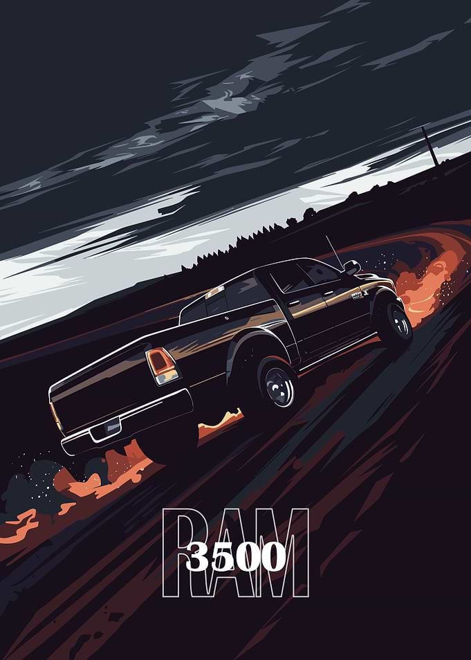 Ram 3500 Truck on Winding Road
